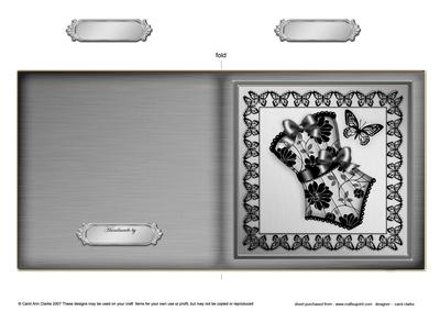 Elegant Boudoir Cut and Fold Card