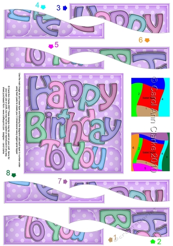 HAPPY BIRTHDAY Wavy Spiral Side Stacker