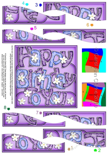 HAPPY BIRTHDAY Wavy Spiral Side Stacker