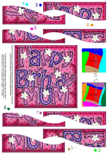 HAPPY BIRTHDAY MUM Wavy Spiral Side Stacker