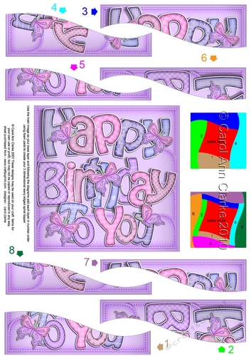 HAPPY BIRTHDAY Wavy Spiral Side Stacker