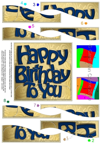 HAPPY BIRTHDAY Wavy Spiral Side Stacker