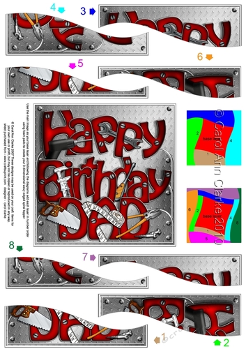 HAPPY BIRTHDAY DAD Wavy Spiral Side Stacker