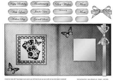 Elegant Boudoir Fold Back Card