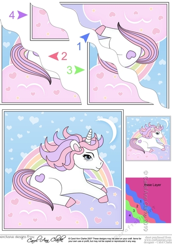 Cute Little Unicorn Wavey Corner Stacker