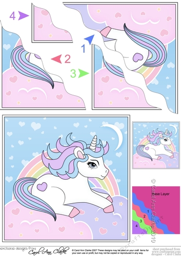 Cute Little Unicorn Wavey Corner Stacker