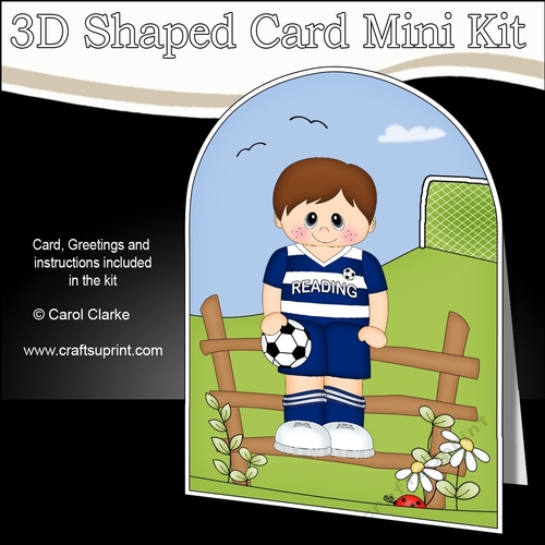 3D Shaped Card Kit - Little Footballer Plays for Reading