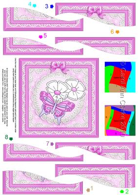 Fluttery Butterfly Quick Card with Wavy Spiral Side Stacker