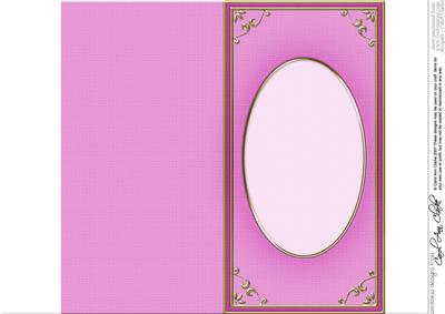 Dl 'gold Metallic Frame' Card Front or Insert