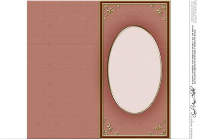Dl 'gold Metallic Frame' Card Front or Insert