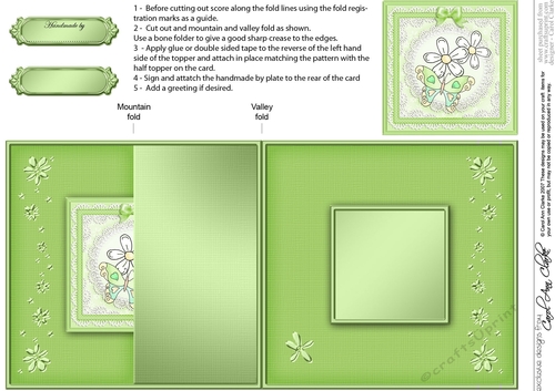 Fluttery Butterfly No-Hole Fold Back Card