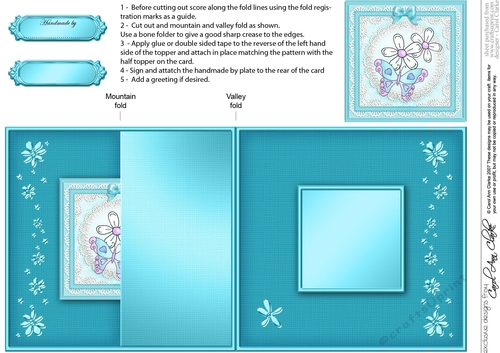 Fluttery Butterfly No-Hole Fold Back Card