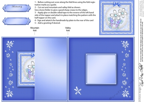 Fluttery Butterfly No-Hole Fold Back Card