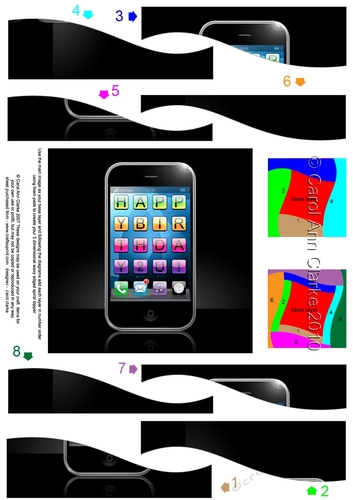 Happy Birthday Smart Phone Wavy Spiral Side Stacker