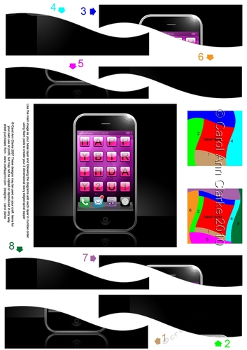 Happy Birthday Smart Phone Wavy Spiral Side Stacker