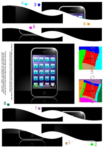 Happy Birthday Smart Phone Wavy Spiral Side Stacker