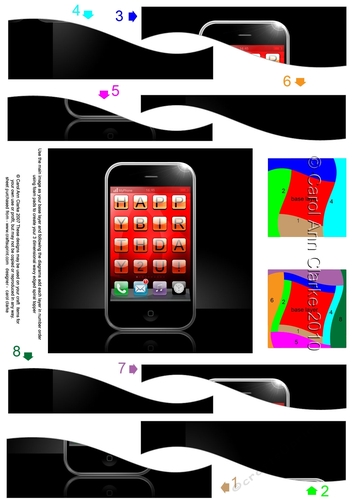 Happy Birthday Smart Phone Wavy Spiral Side Stacker