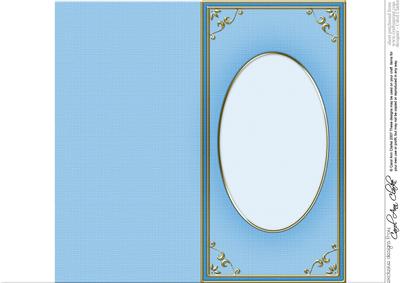 Dl 'gold Metallic Frame' Card Front or Insert