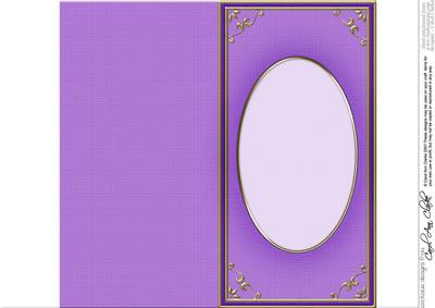 Dl 'gold Metallic Frame' Card Front or Insert