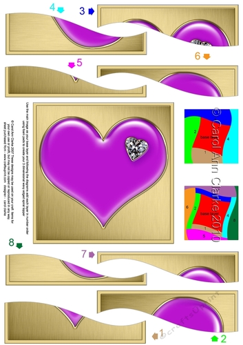 Romantic Heart with Diamond Wavy Spiral Side Stacker
