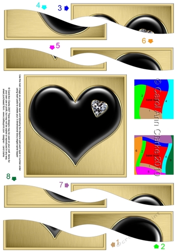 Romantic Heart with Diamond Wavy Spiral Side Stacker