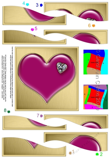 Romantic Heart with Diamond Wavy Spiral Side Stacker
