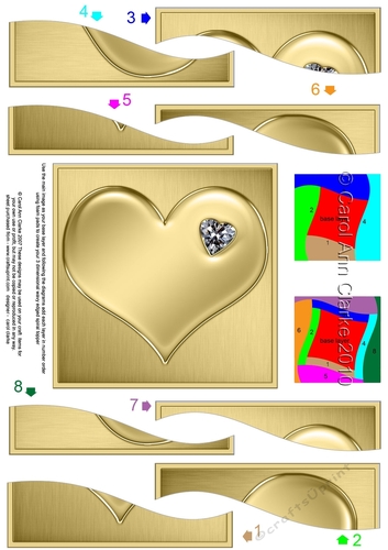 Romantic Heart with Diamond Wavy Spiral Side Stacker