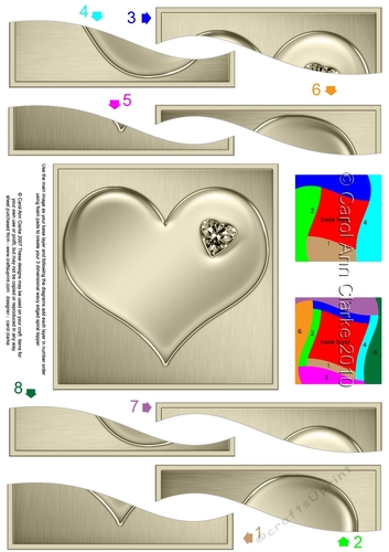 Romantic Heart with Diamond Wavy Spiral Side Stacker