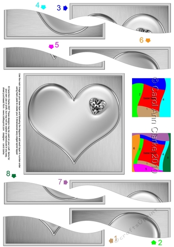 Romantic Heart with Diamond Wavy Spiral Side Stacker