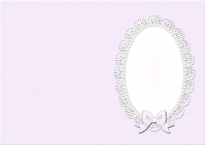A5 Pearls and Lace Card Front or Insert