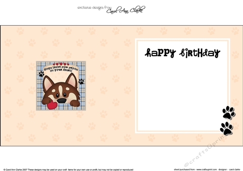 Square landscape insert - Dogs Leave Paw Prints - Husky Dog Biscuit
