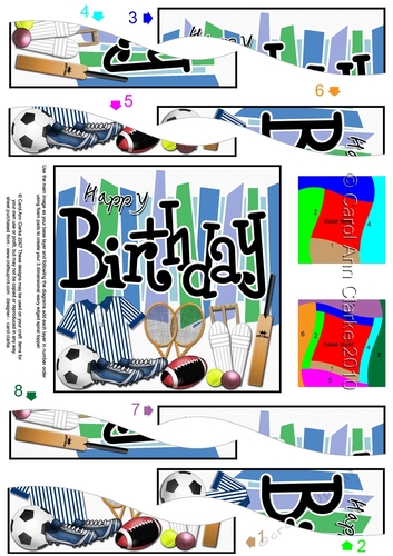 Birthday Sports and Games Wavy Spiral Side Stacker