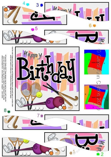 Birthday Sports and Games Wavy Spiral Side Stacker