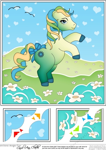 8 x 8 My Cute Little Pony Scalloped Corner Topper  