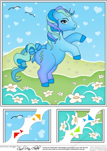 8 x 8 My Cute Little Pony Scalloped Corner Topper  
