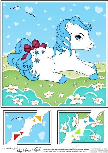 8 x 8 My Cute Little Pony Scalloped Corner Topper  