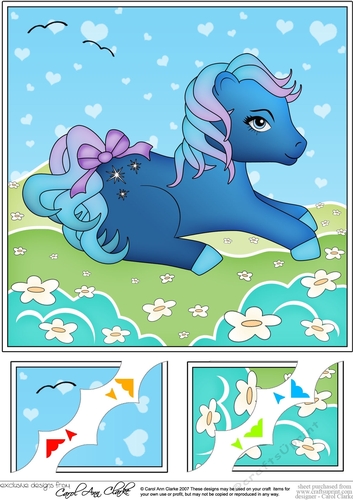 8 x 8 My Cute Little Pony Scalloped Corner Topper  