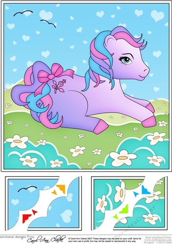 8 x 8 My Cute Little Pony Scalloped Corner Topper  
