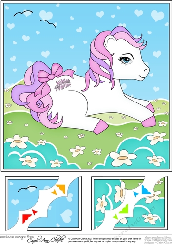 8 x 8 My Cute Little Pony Scalloped Corner Topper  
