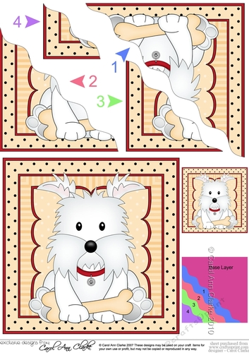 Cute Little Westie Dog Wavey Corner Stacker
