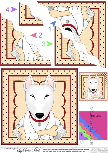 Wavey Corner Stacker - Cute Little English Bull Dog Terrier