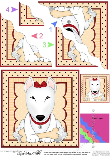 Wavey Corner Stacker - Cute Little English Bull Dog Terrier