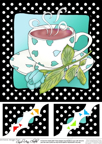 Coffee Time 8 x 8 Scalloped corner Topper