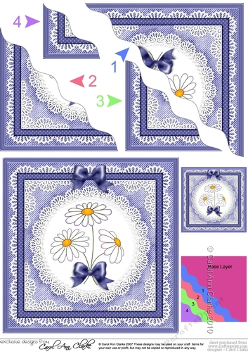 Denim and Daisies Wavy Corner side stacker Topper