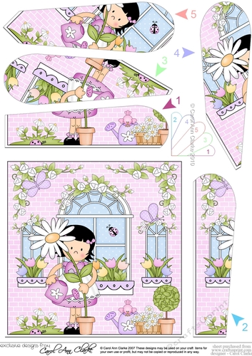 Rose Cottage Girlz Fan Pyramage Topper