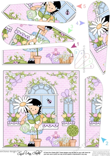 Rose Cottage Girlz Fan Pyramage Topper