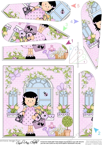 Rose Cottage Girlz Fan Pyramage Topper
