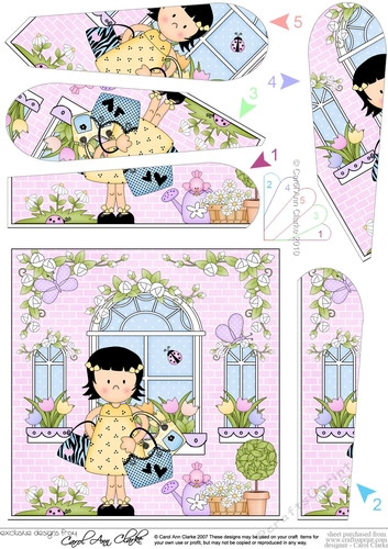 Rose Cottage Girlz Fan Pyramage Topper