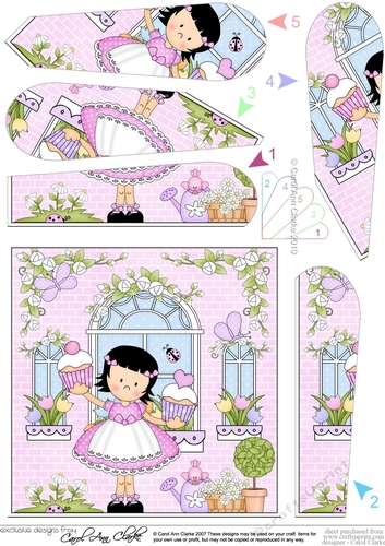 Rose Cottage Girlz Fan Pyramage Topper