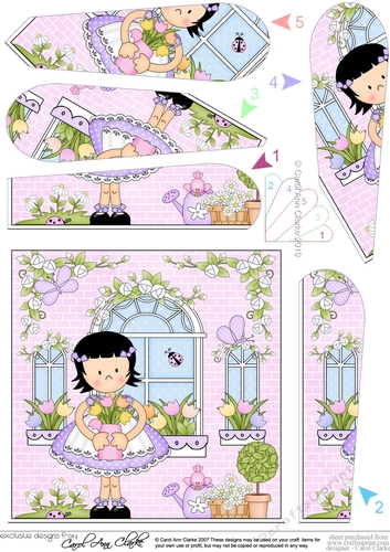 Rose Cottage Girlz Fan Pyramage Topper